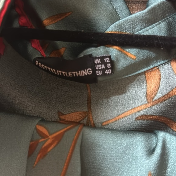 Floral cigarette pant matching blouse set - Picture 5 of 6